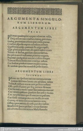 Argumenta Singulorum Librorum