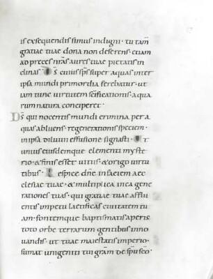 Mindener Sakramentar : Mindener Sakramentar. Textseite in karolingischer Minuskel. Pergament, 11. Jahrhunder. Berlin, Staatsbibliothek zu Berlin - Preußischer Kulturbesitz Ms.Theol.Lat.fol.2, f. 117r