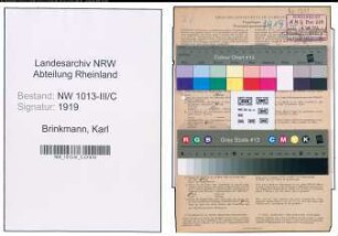 Entnazifizierung Karl Brinkmann , geb. 04.05.1905 (Haendler)