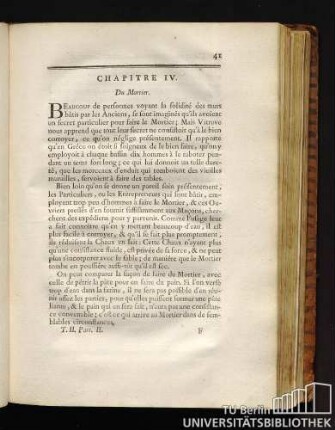 Chapitre IV. Du Mortier.