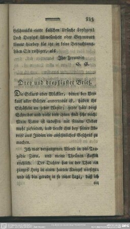 Drey und dreyßigster Brief