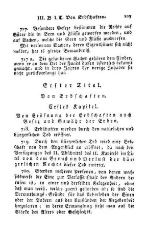 Erster Titel. Von Erbschaften.