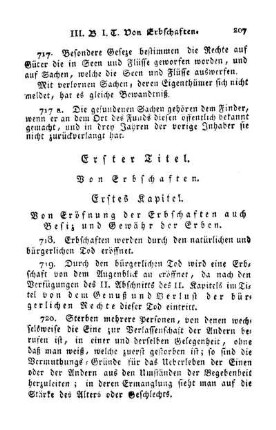 Erster Titel. Von Erbschaften.