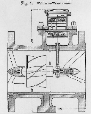 Woltmann-Wassermesser : Technikgeschichte | Industrie und Technik | Messgeräte