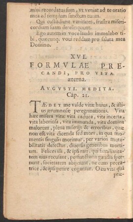 XVI. Formulae Precandi, Pro Vita aeterna.