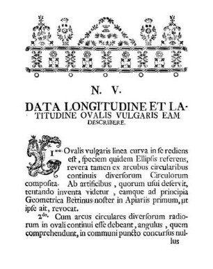 N. V. Data Longitudine Et Latitudine Ovalis Vulgaris Eam Describere.