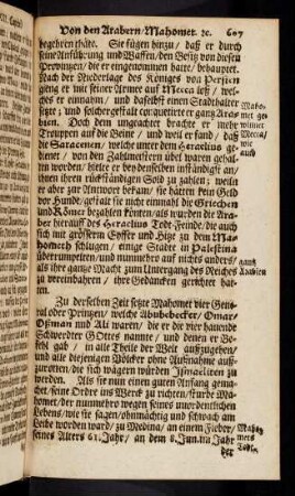 607-612, § 1. Zu derselben Zeit setzte Mahomet vier ...