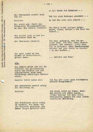 Drehbuch (Auszug)