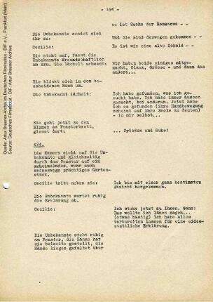 Drehbuch (Auszug)