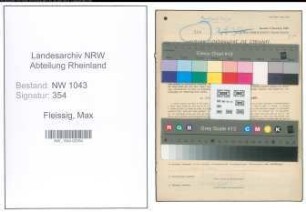 Entnazifizierung Max Fleissig , geb. 18.12.1895 (Zeitungsagent)