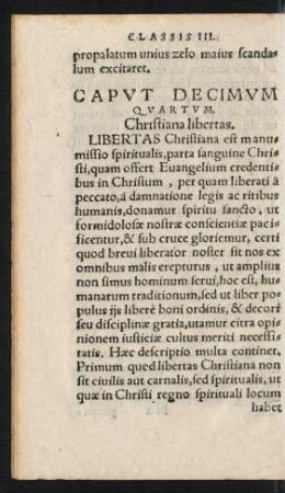 Caput Decimumquartum. Christiana libertas.