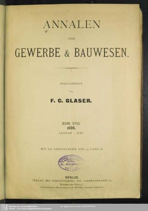18.1886=205/216: Annalen für Gewerbe und Bauwesen