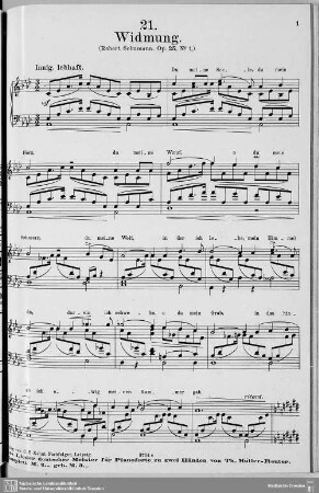 Musikbeilage zum Salonblatt
