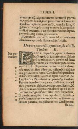 De iure naturali, gentium, & civili. Titulus II.