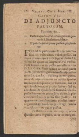 Caput VII. De Adiuncto Pactorum.