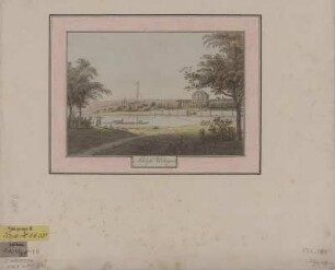 Ansicht von Schloss Übigau in Dresden, Kupferstich, um 1800 : Schloss Uibigau. - [S.l.] , [um 1800]. - 1 Kunstbl. : Kupferst. ; 20 x 14 cm