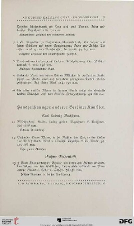 Handzeichnungen anderer Berliner Künstler (Nr. 11-32)