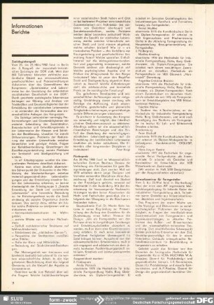 Förderpreis : Informationen Berichte