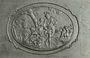 Ofenplatte mit antiker Liebesszene: Mars und Venus