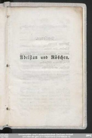 Adelstan und Röschen.