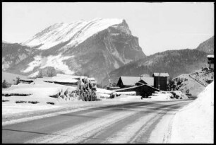 Berg, Vordergrund Holzstapel