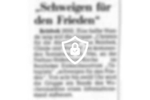 "Schweigen für [Name maskiert]