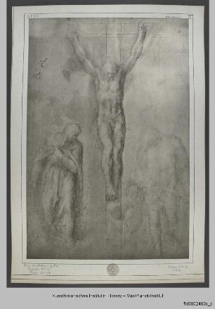 Christus am Kreuz mit Maria und Johannes dem Täufer