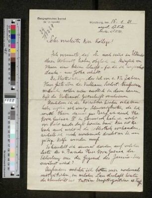 Brief an Arthur Wichmann