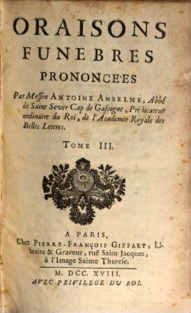 Panegyriques Des Saints, 3