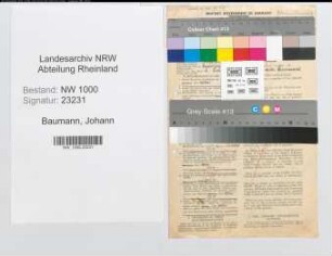 Entnazifizierung Johann Baumann, geb. 22.04.1891 (Tierarzt)
