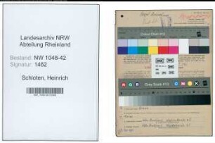 Entnazifizierung Heinrich Schloten , geb. 05.11.1902 (Schlosser)