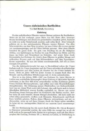 Unsere einheimischen Bartflechten