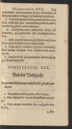 Constitutio XXX.