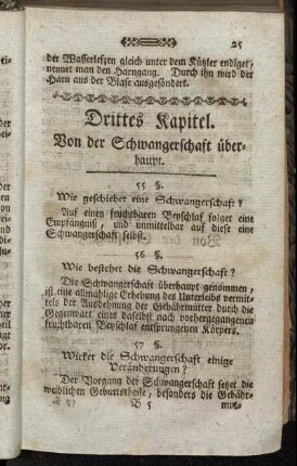 Drittes Kapitel. Von der Schwangerschaft überhaupt.