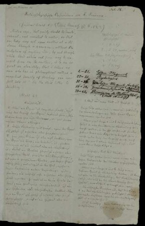 Fragmente naturphilosophischen Inhaltes (Ansetzungssachtitel von Bearbeiter/in), Ohne Ort : Naturphilosophische Aphorismen von B. Riemann. [Reinschrift von R. Dedekind] [Bl. 1-23]