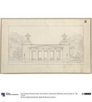 Berlin. Neue Wache. Entwurf zum Pfeilerbau. Ansicht