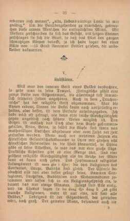 V. Kultstätten