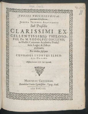 Theses Philosophicae