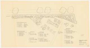 Staatliches Gymnasium Leopoldinum, Detmold Außenanlage: Pflanzplan, Bepflanzung an der Straße Botanischer Garten, Teil 1, »Neuer Zustand«, Blatt 21