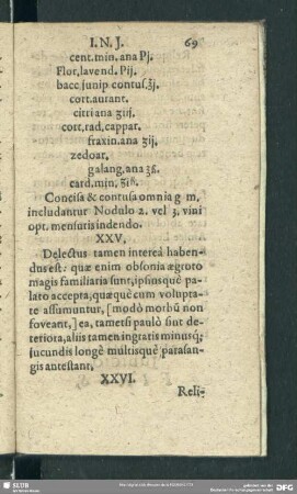 XXV. [XXVI.] Delectus tamen ...