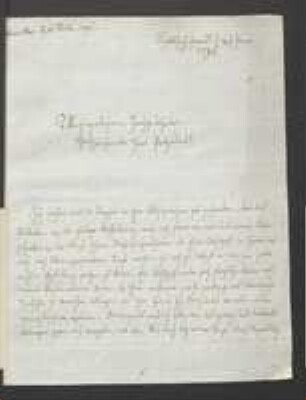 Brief von Wenzel Aloys Stütz an Johann Jacob Kohlhaas