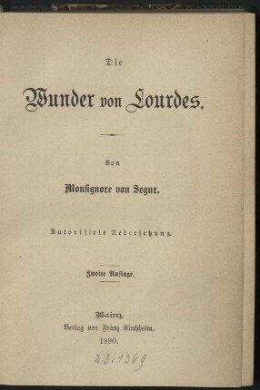 Die Wunder von Lourdes