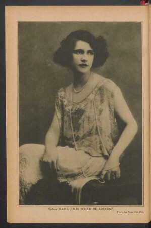 [Fotografía de] Señora María Julia Schaw de Arocena