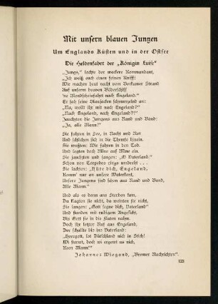 123-156, Mit unsern blauen Jungen