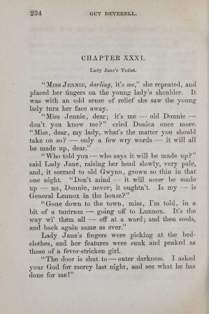 Chapter XXXI. Lady Jane's toilet