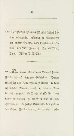 Die letzte Predigt Doctoris Martini Lutheri heiliger gedechtnis, ...