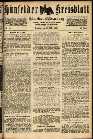 Ausgabe vom Dienstag, den 18. März 1924.
