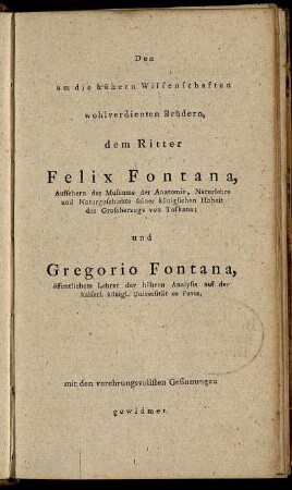 Den um die höheren Wissenschaften wohlverdienten Brüdern [...]