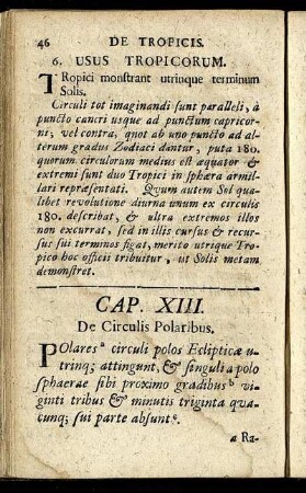 Cap. XIII. De Circulis Polaribus.