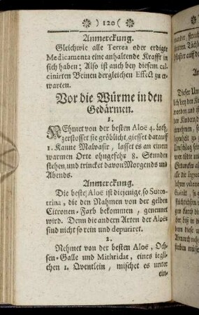 Vor die Würme in den Gedärmen